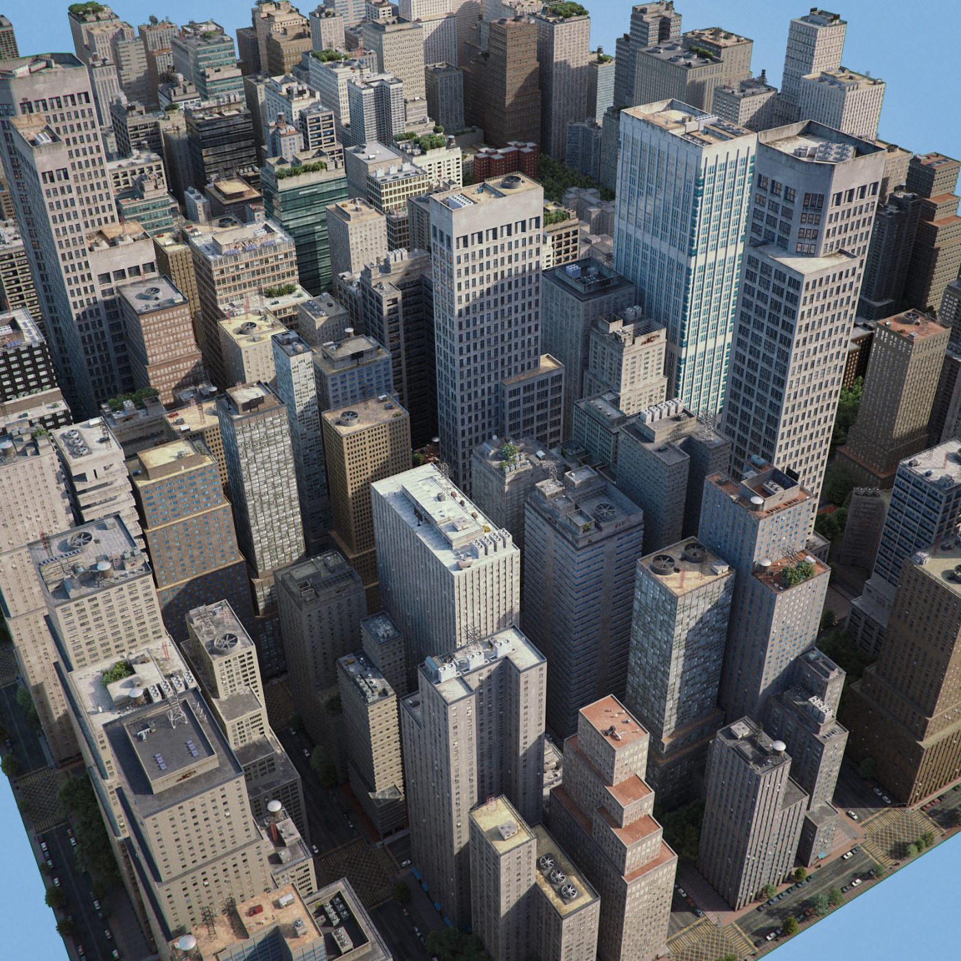 Realistic City R1 3D model_8