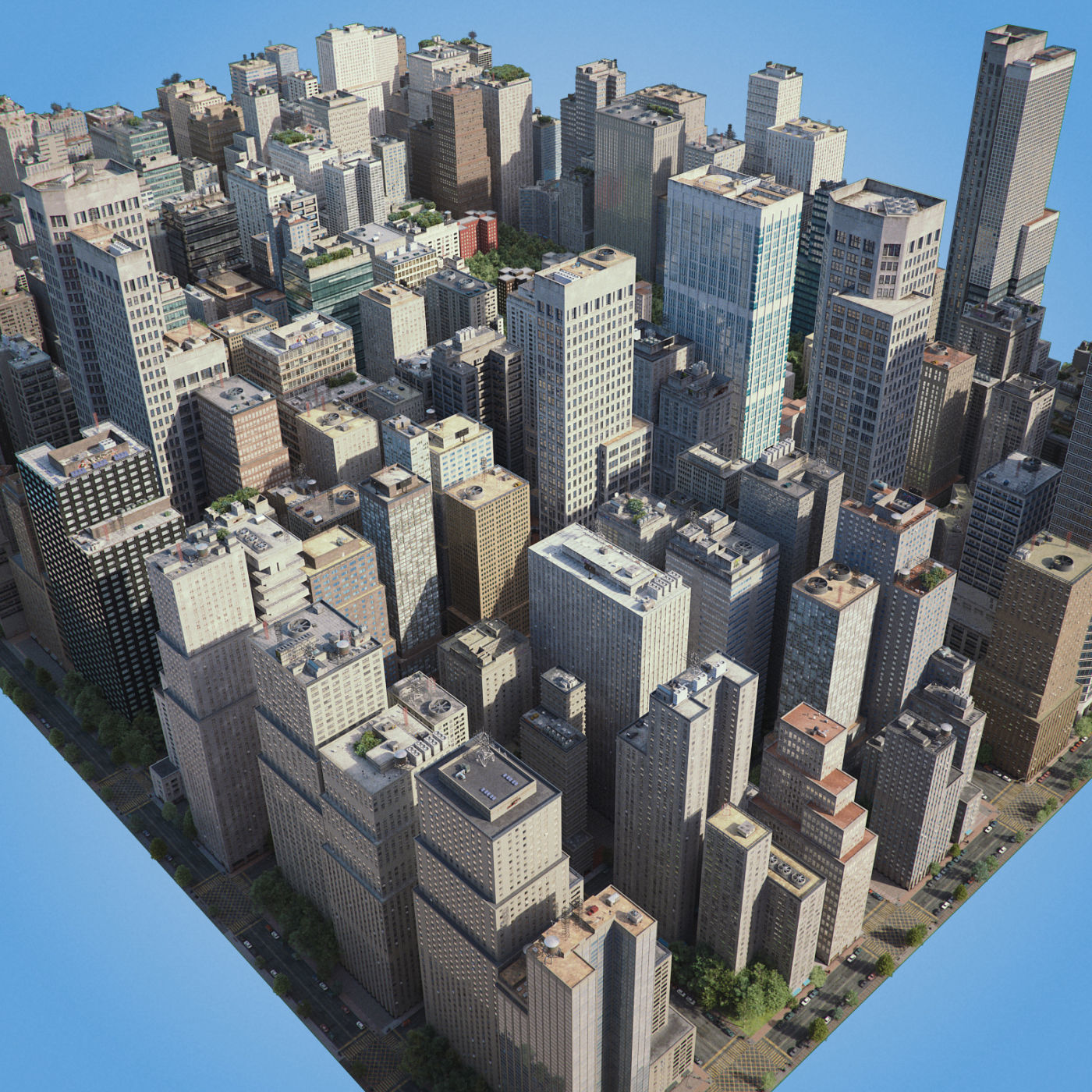Realistic City R1 3D model_7