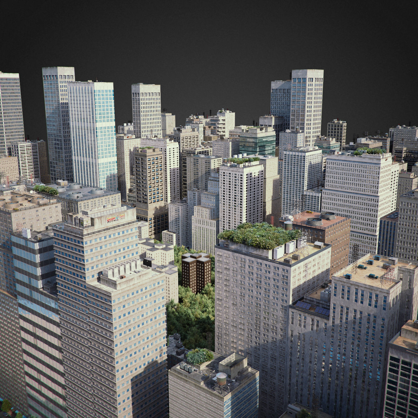 Realistic City R1 3D model_16
