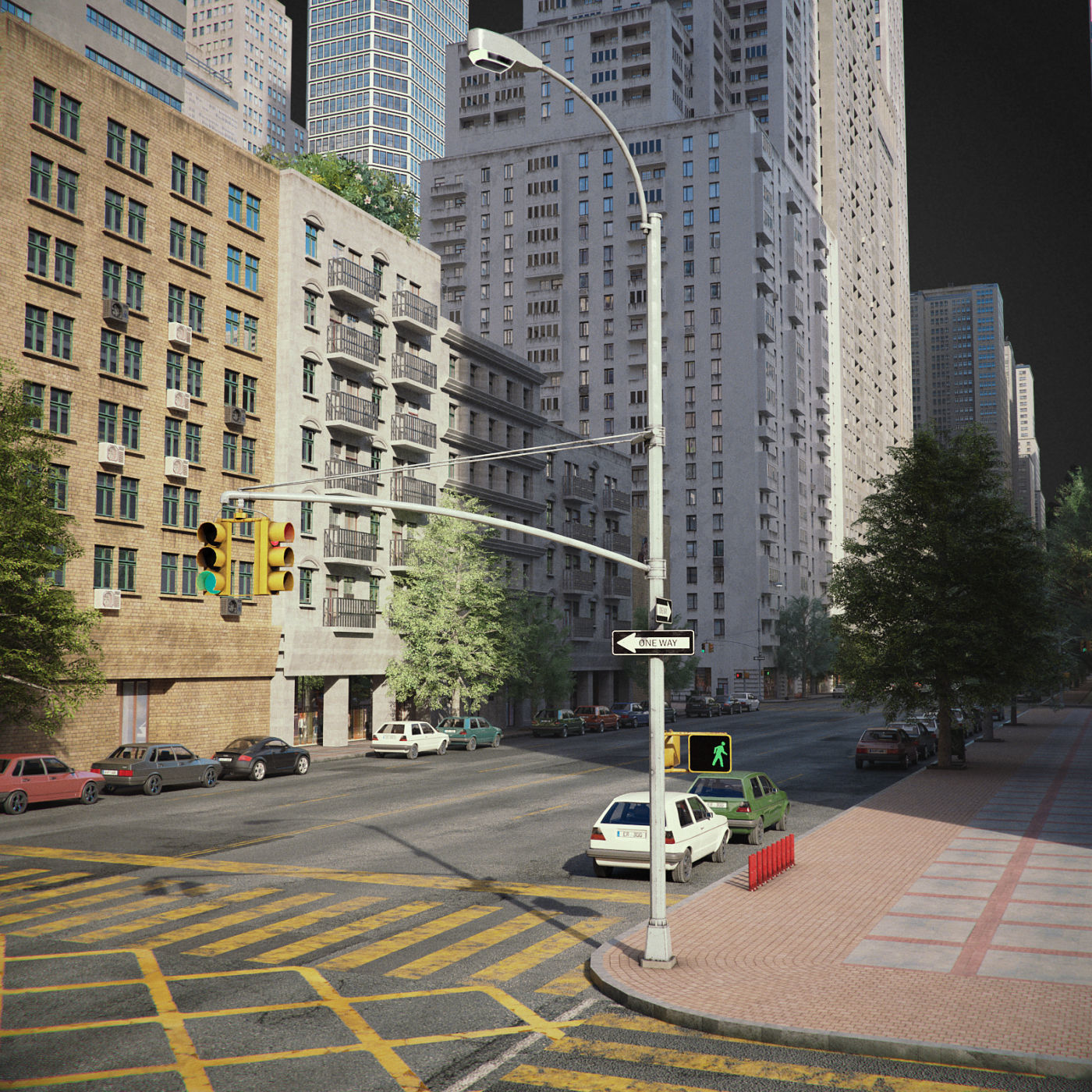 Realistic City R1 3D model_21
