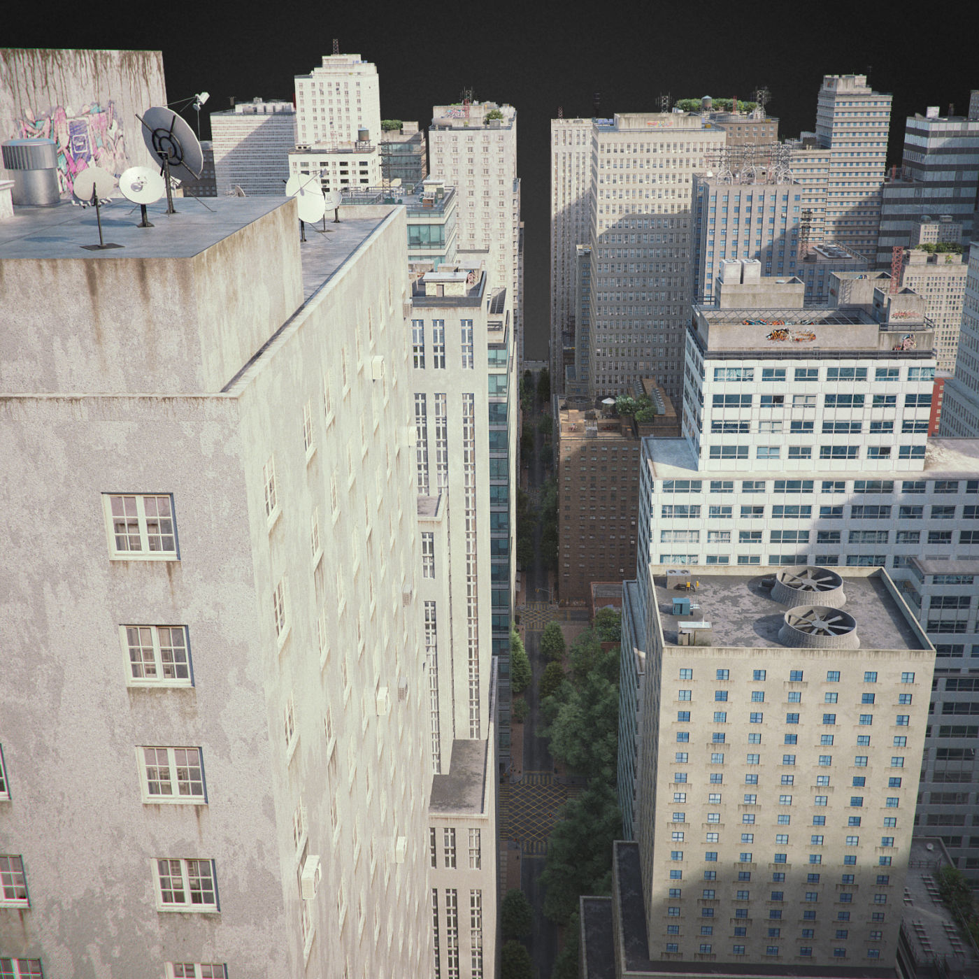 Realistic City R1 3D model_22