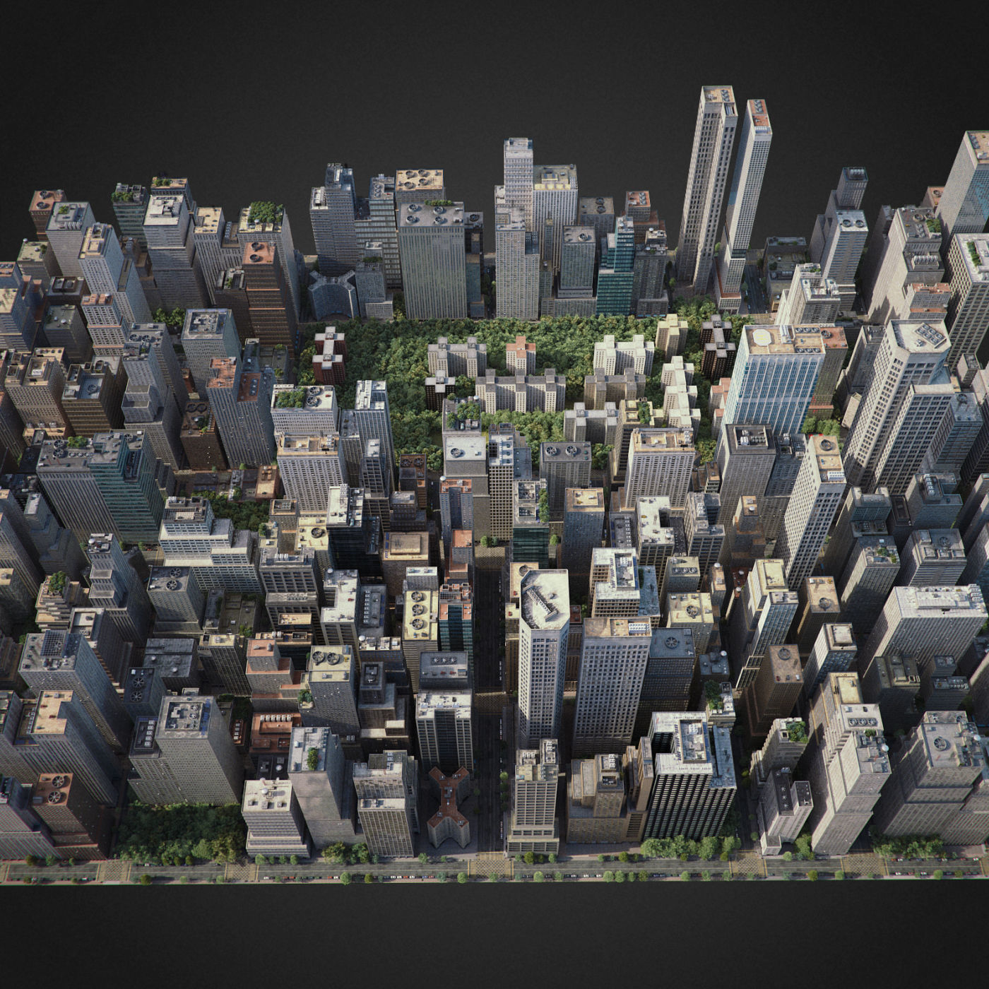 Realistic City R1 3D model_19