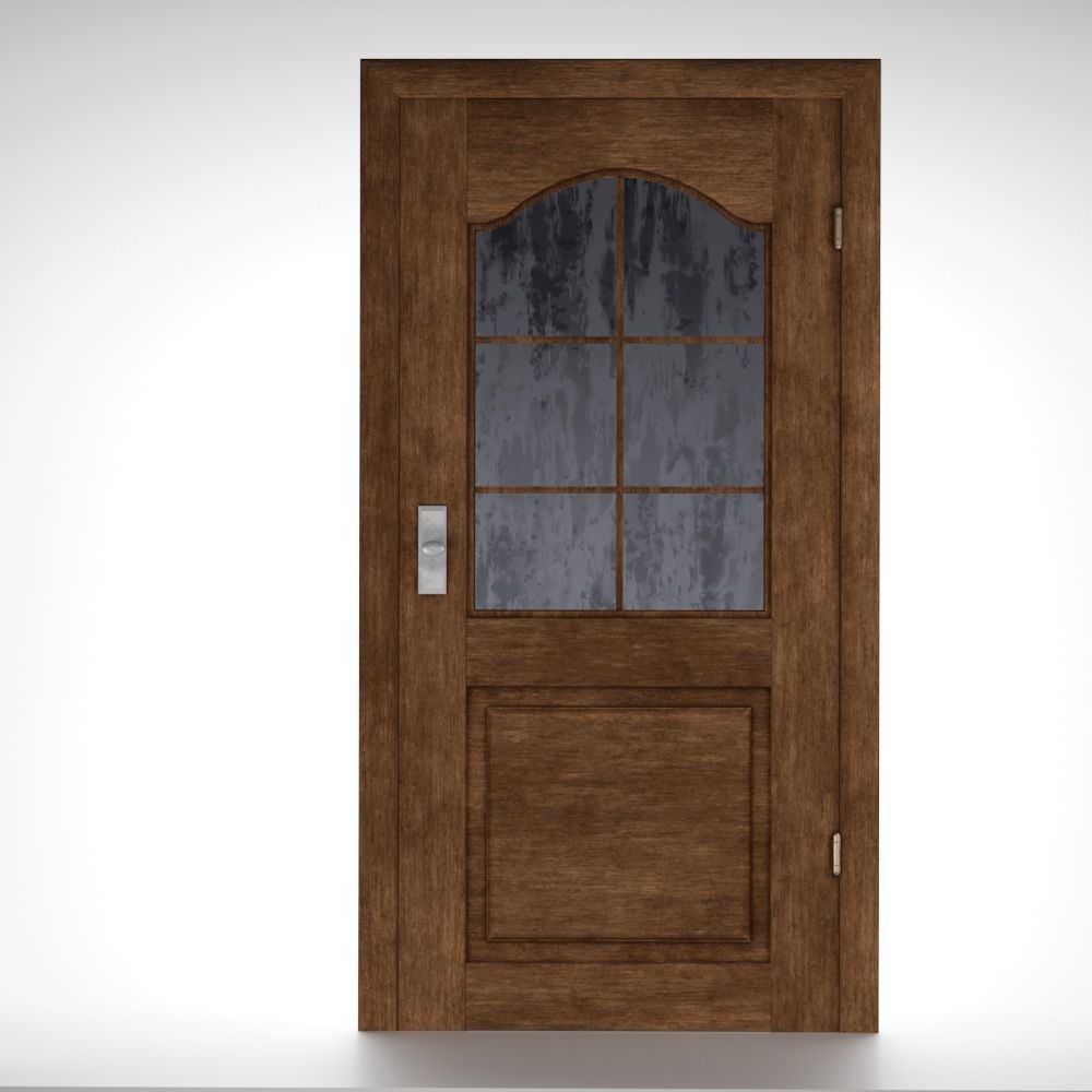 Doors2 Low-poly 3D model_3