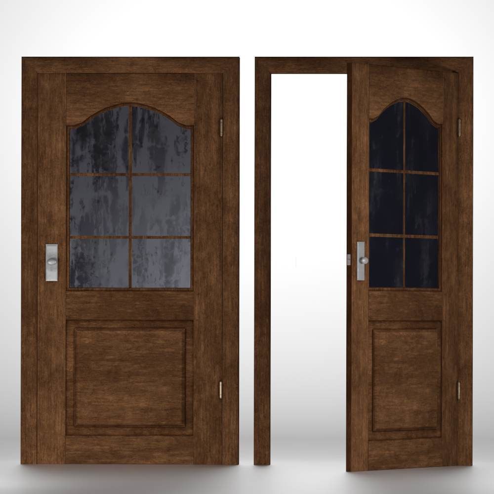 Doors2 Low-poly 3D model_2