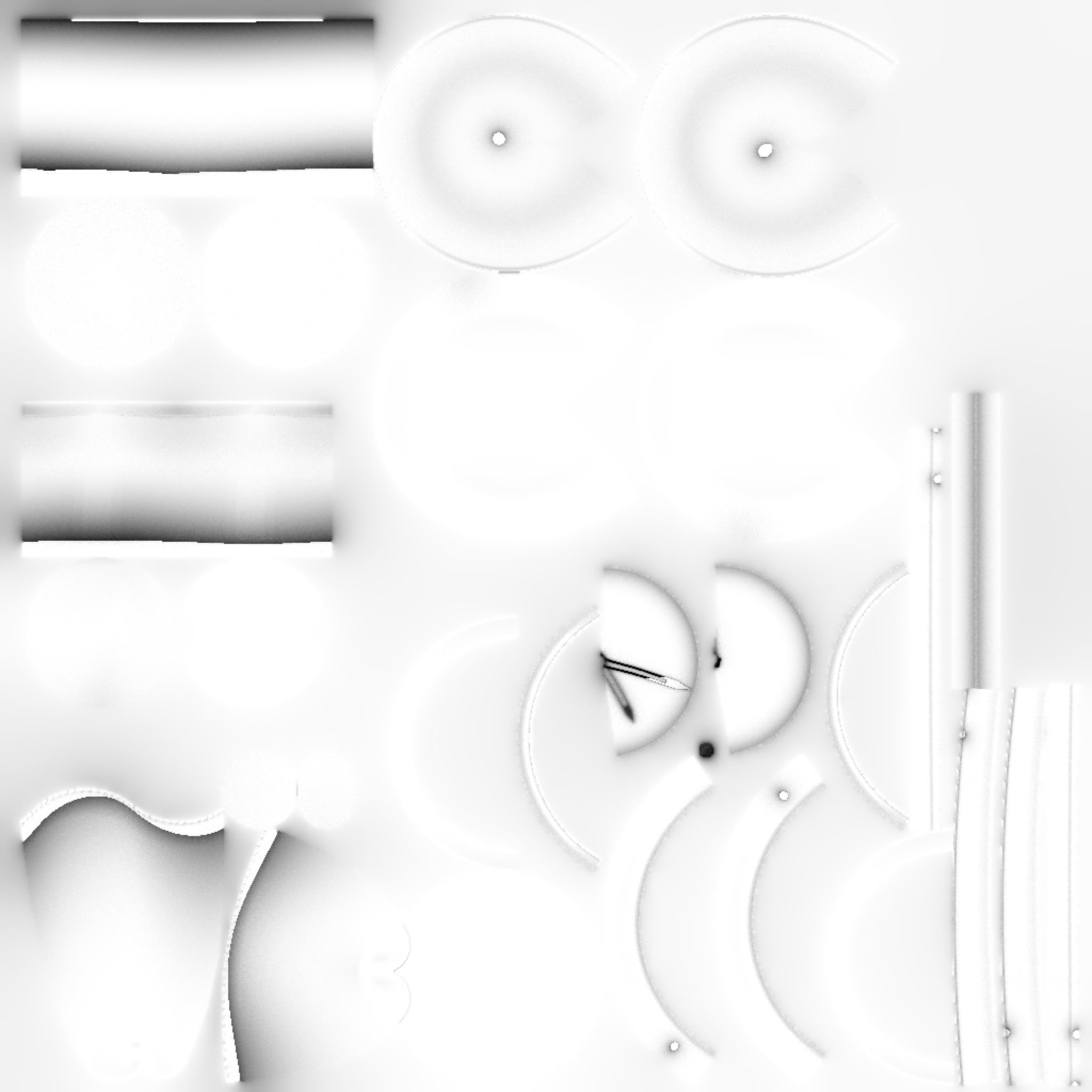 Vintage Alarm clock Low-poly 3D model_30