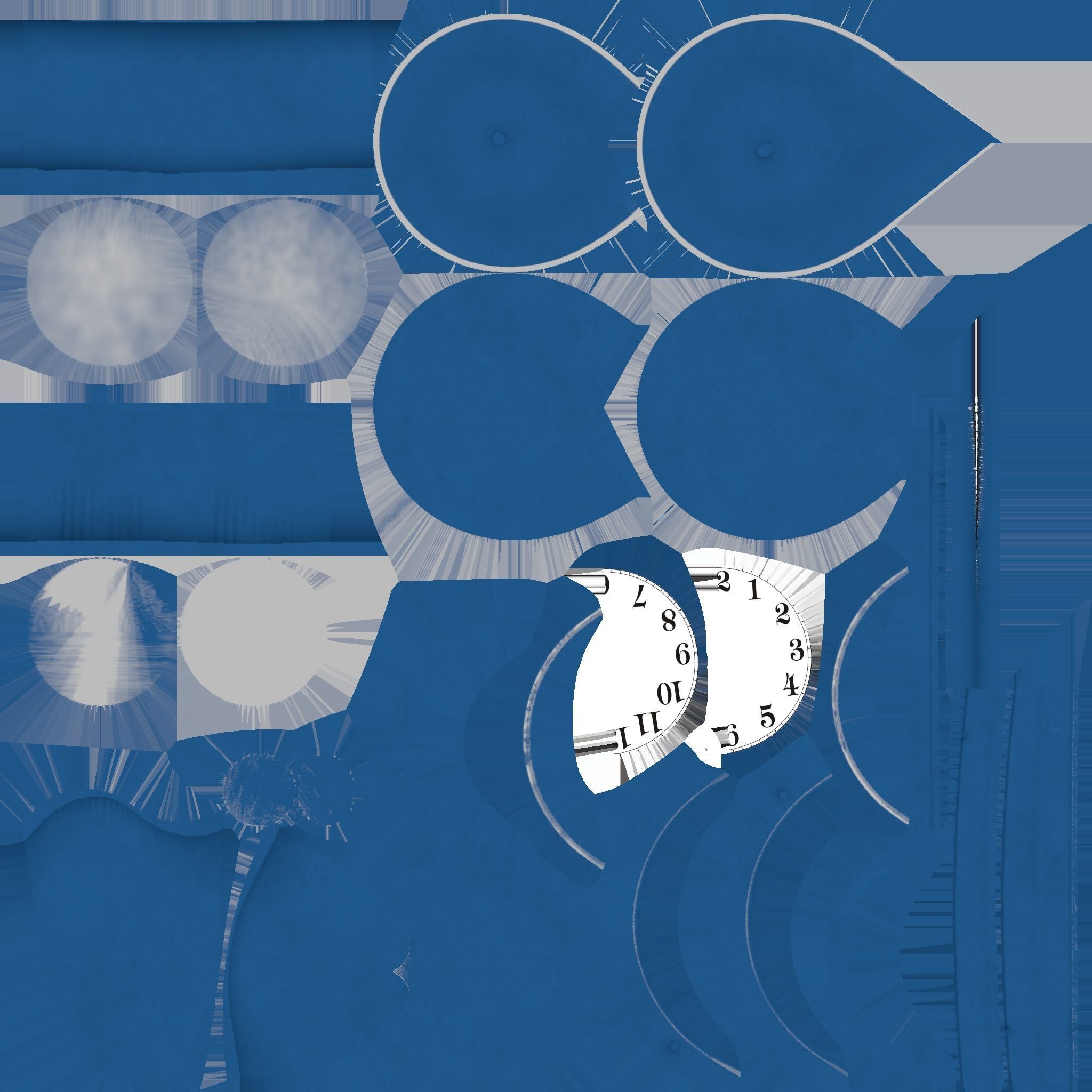 Vintage Alarm clock Low-poly 3D model_31