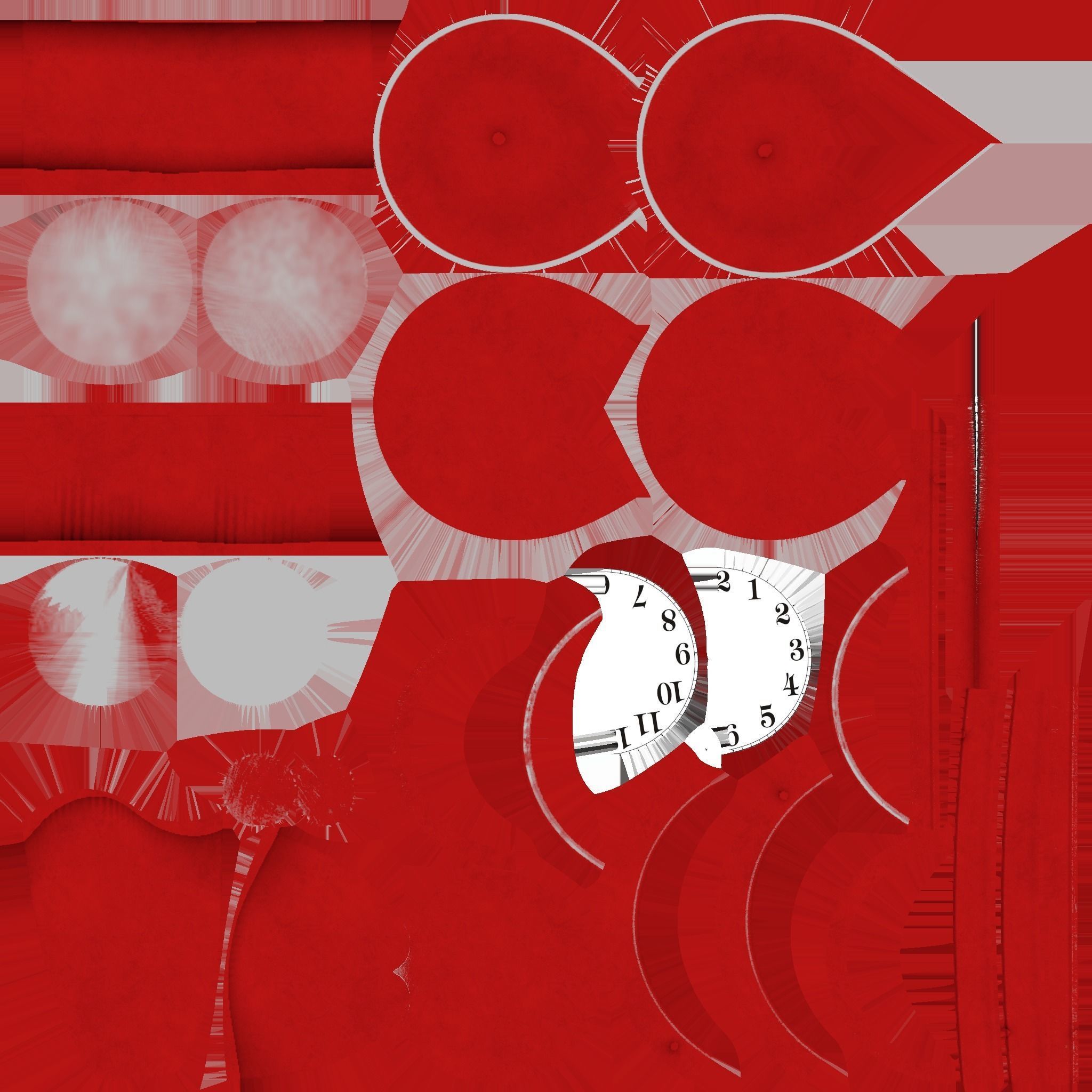 Vintage Alarm clock Low-poly 3D model_28