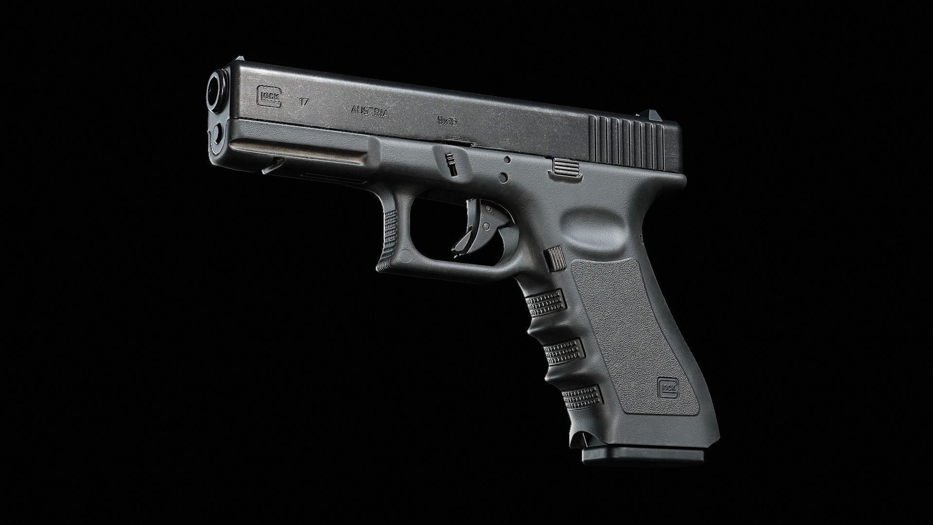 Glock17 Low-poly 3D model_12