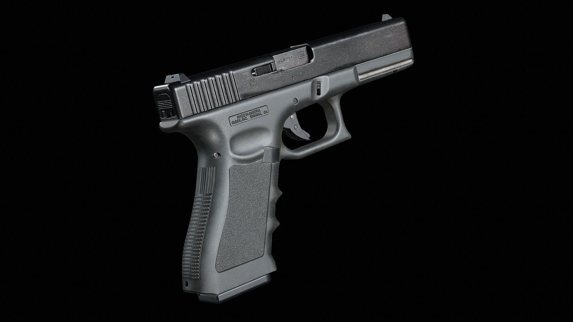 Glock17 Low-poly 3D model_3