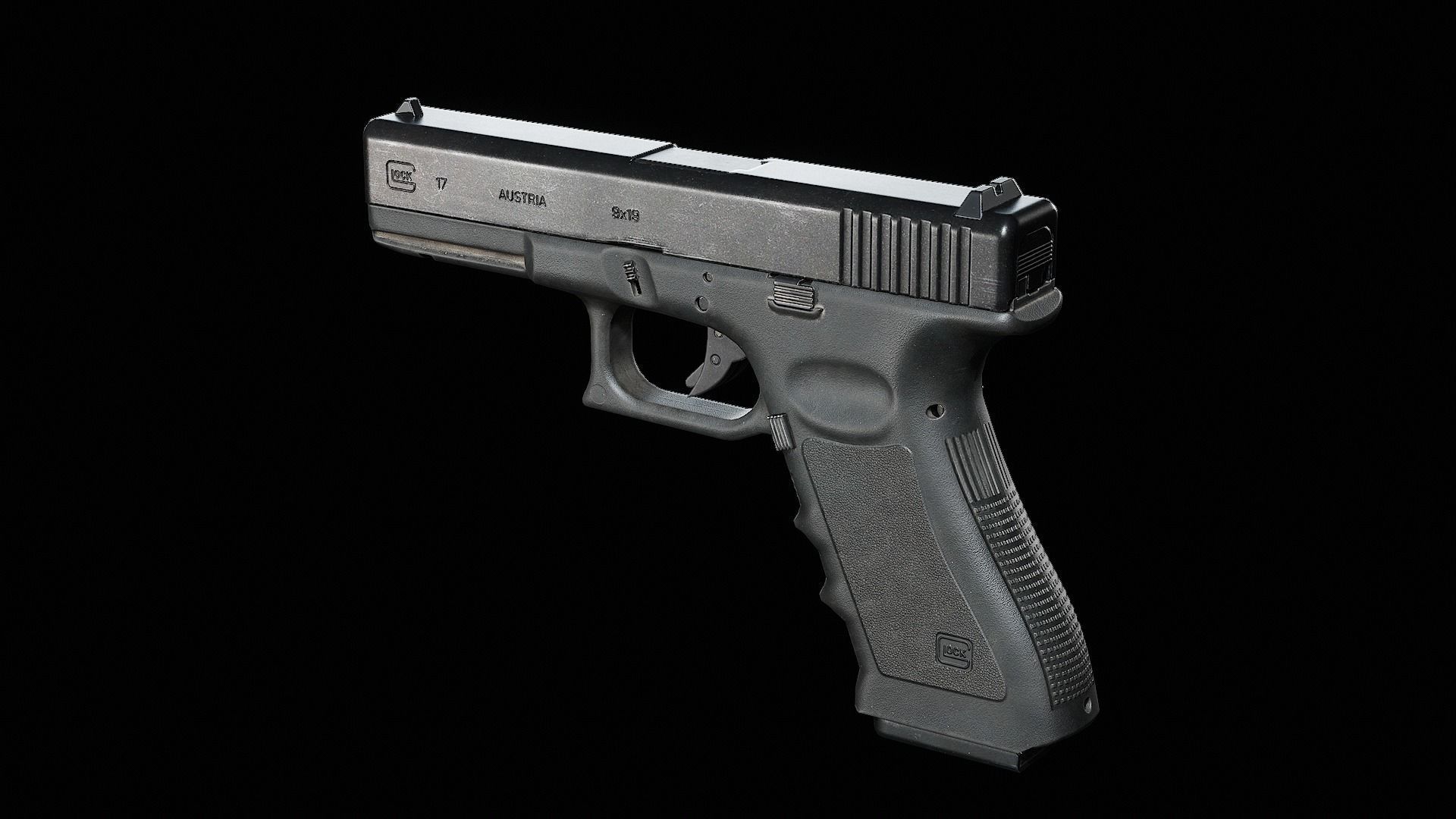 Glock17 Low-poly 3D model_6