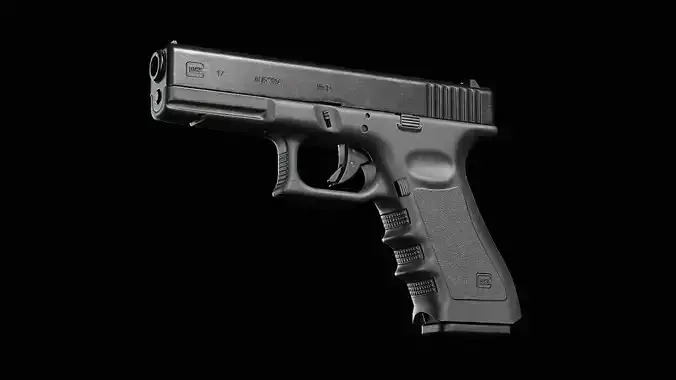 Glock17 Low-poly 3D model