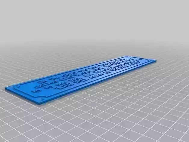 sample name plate Free 3D model