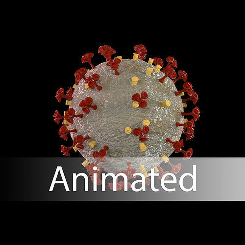 Corona virus 3d model Realistic Model Low-poly 3D model