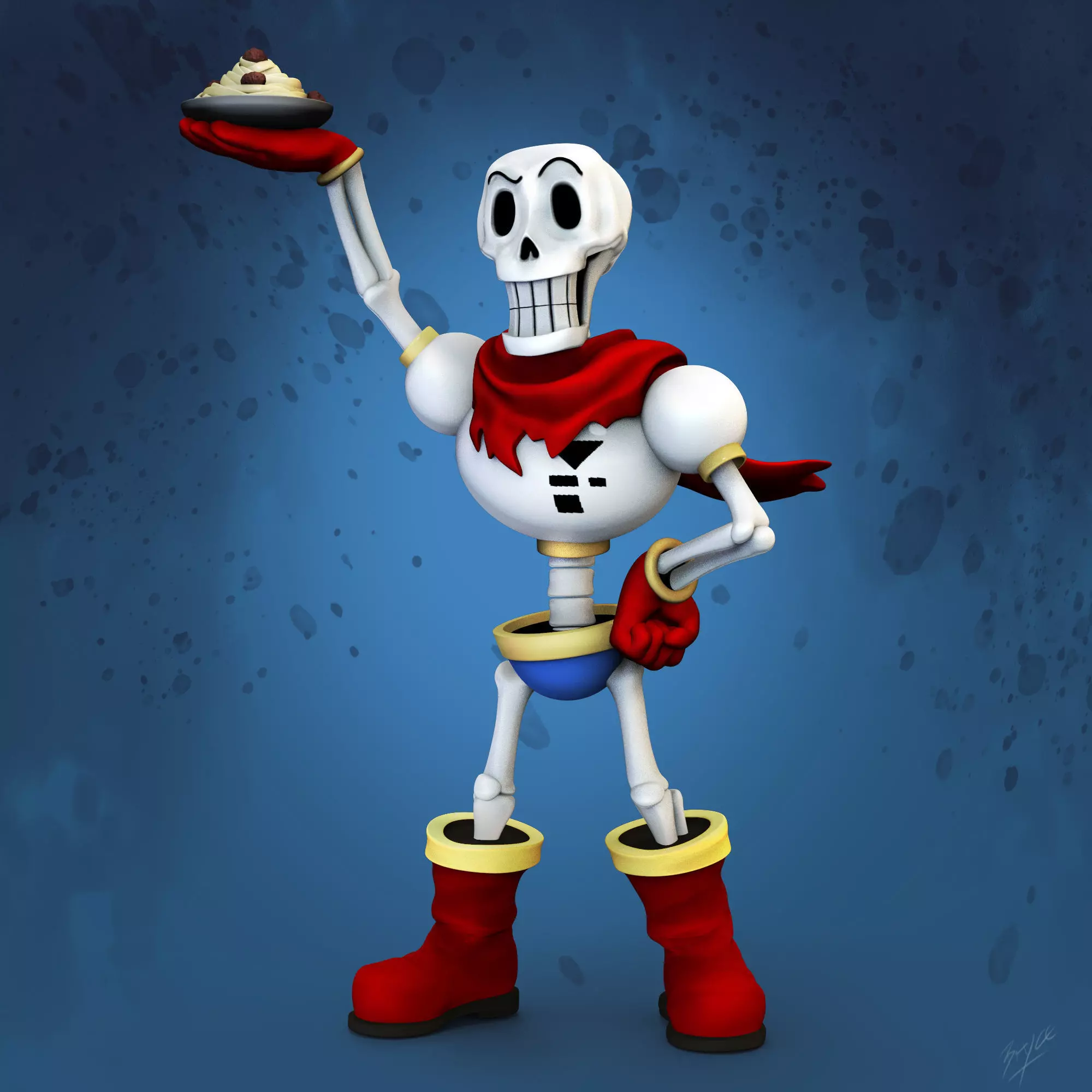 Papyrus Undertale Character 3D print model_0