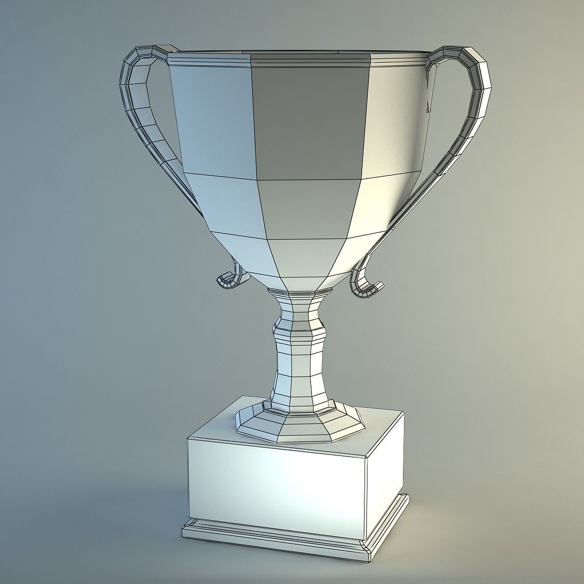 Trophy Cup Low-poly 3D model_6