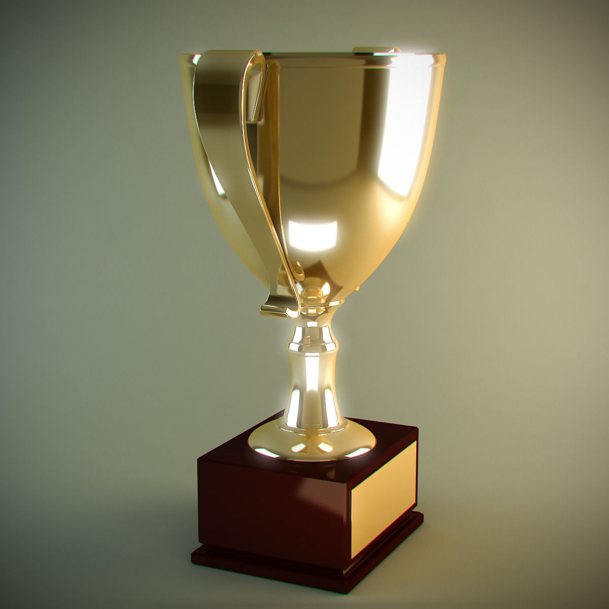 Trophy Cup Low-poly 3D model_1