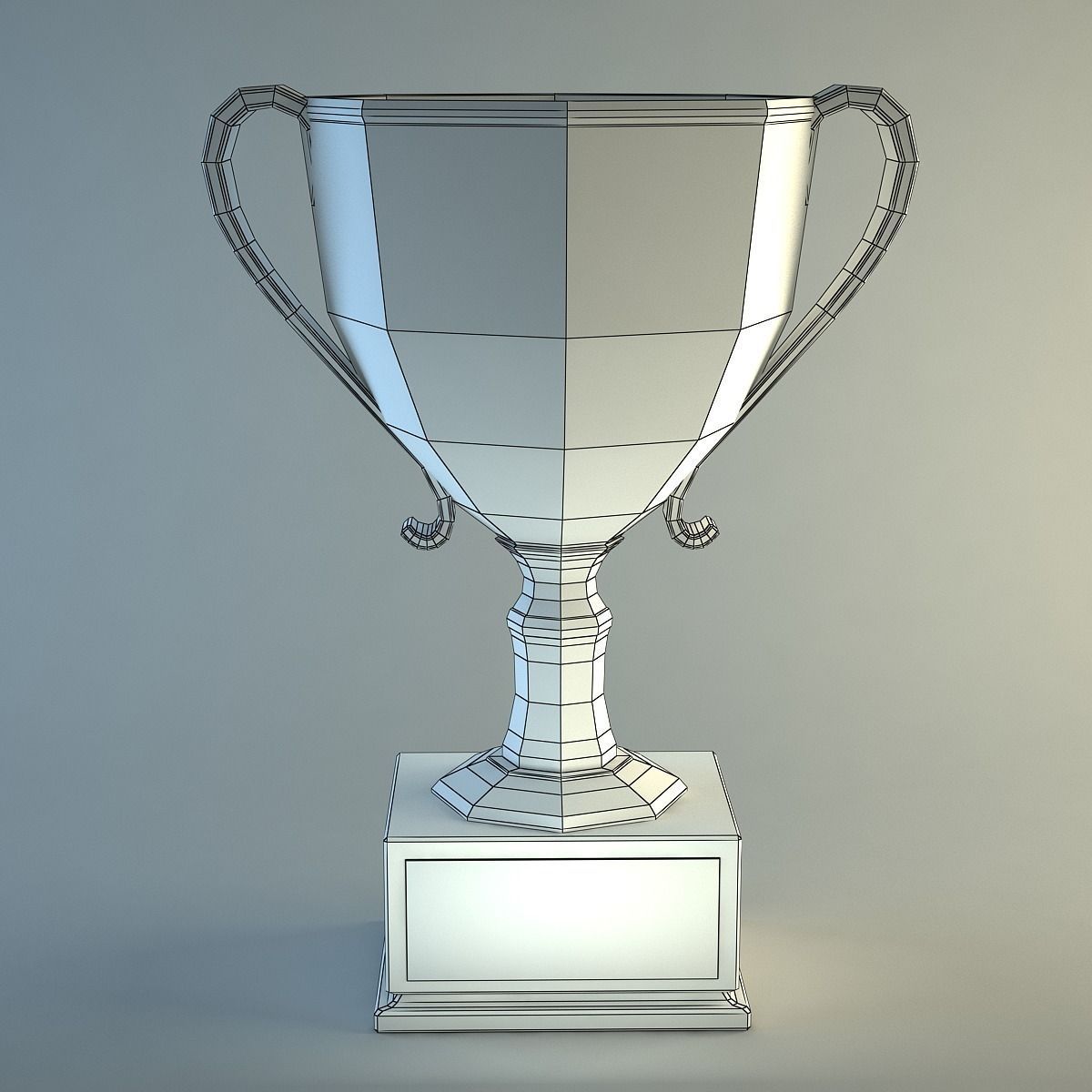 Trophy Cup Low-poly 3D model_5