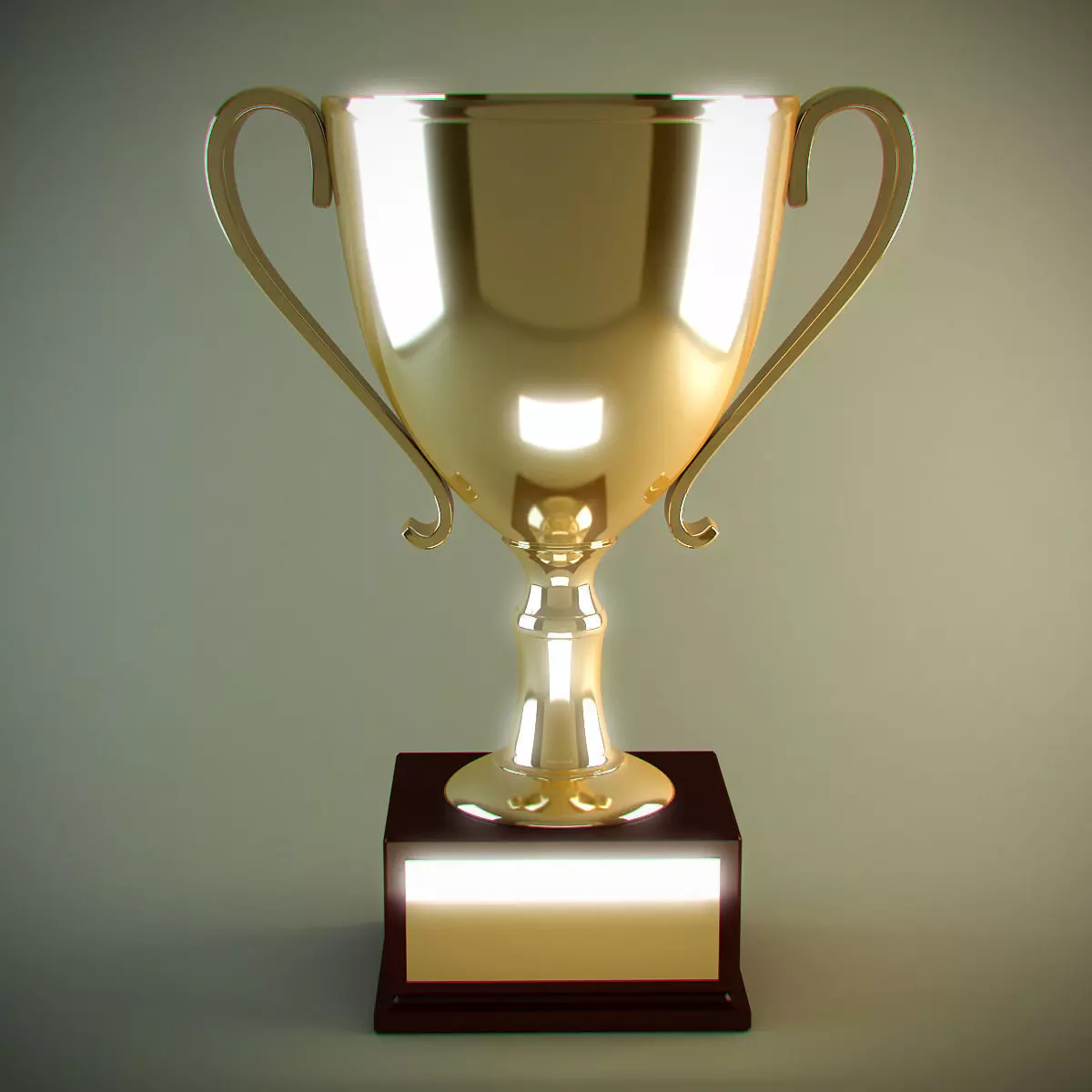 Trophy Cup Low-poly 3D model_0