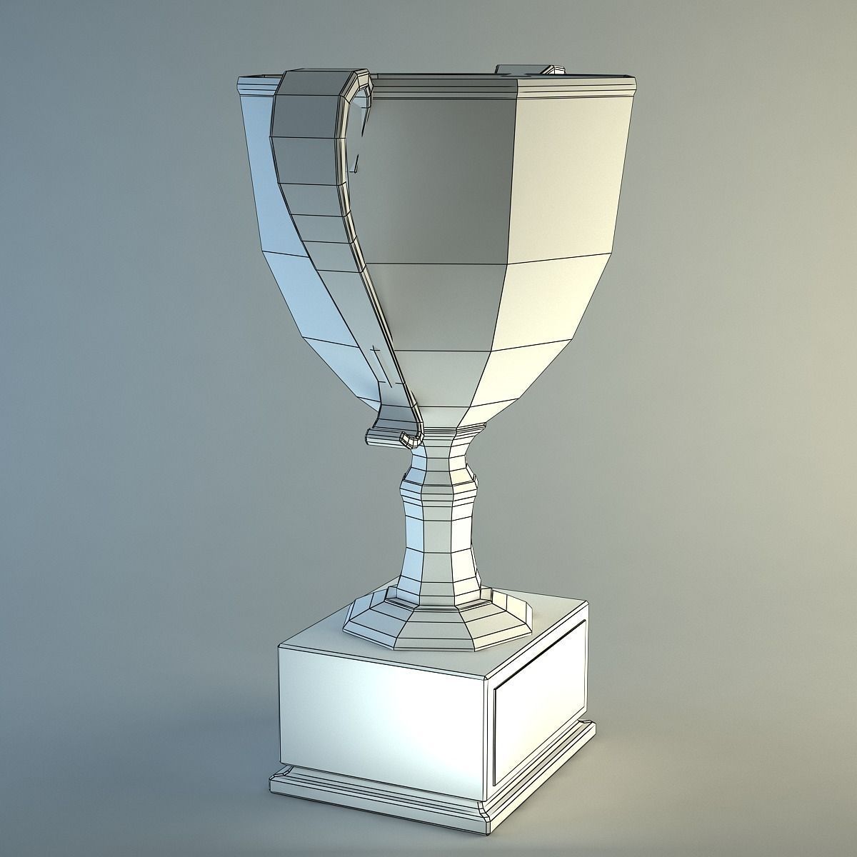 Trophy Cup Low-poly 3D model_4
