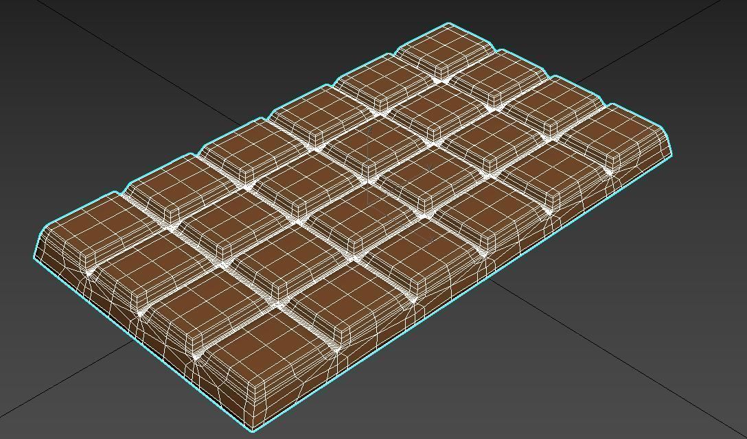 Chocolate Bar 3D model_3