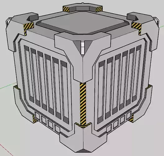 3D Container metal box