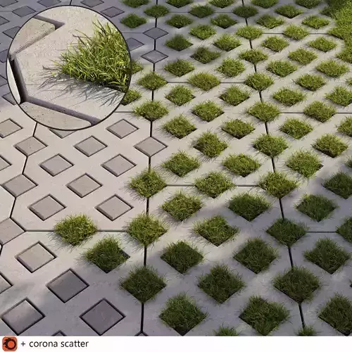 Grass  Eco parking 3D model