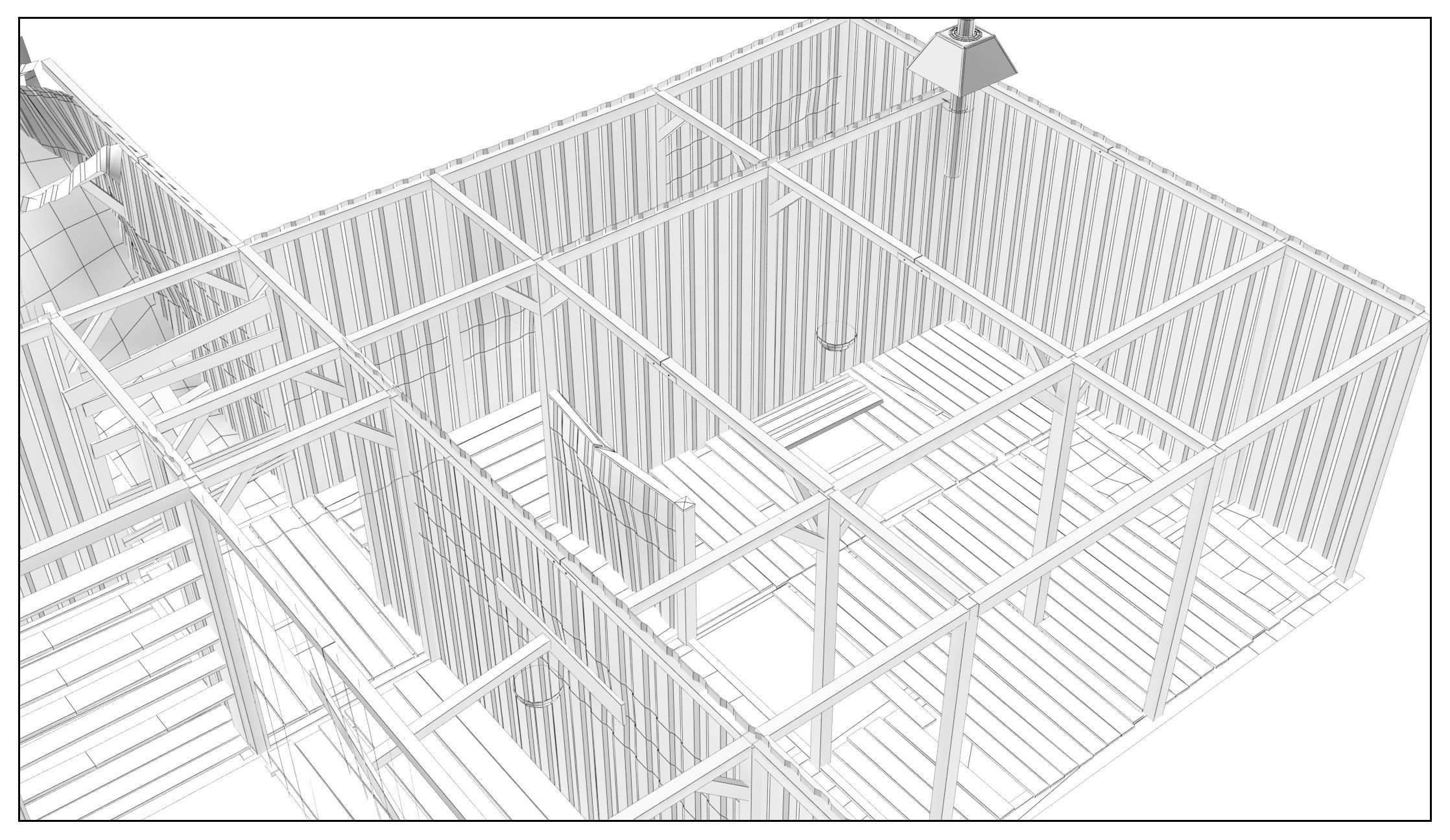 Abandoned Shelter base 02 Low-poly 3D model_9