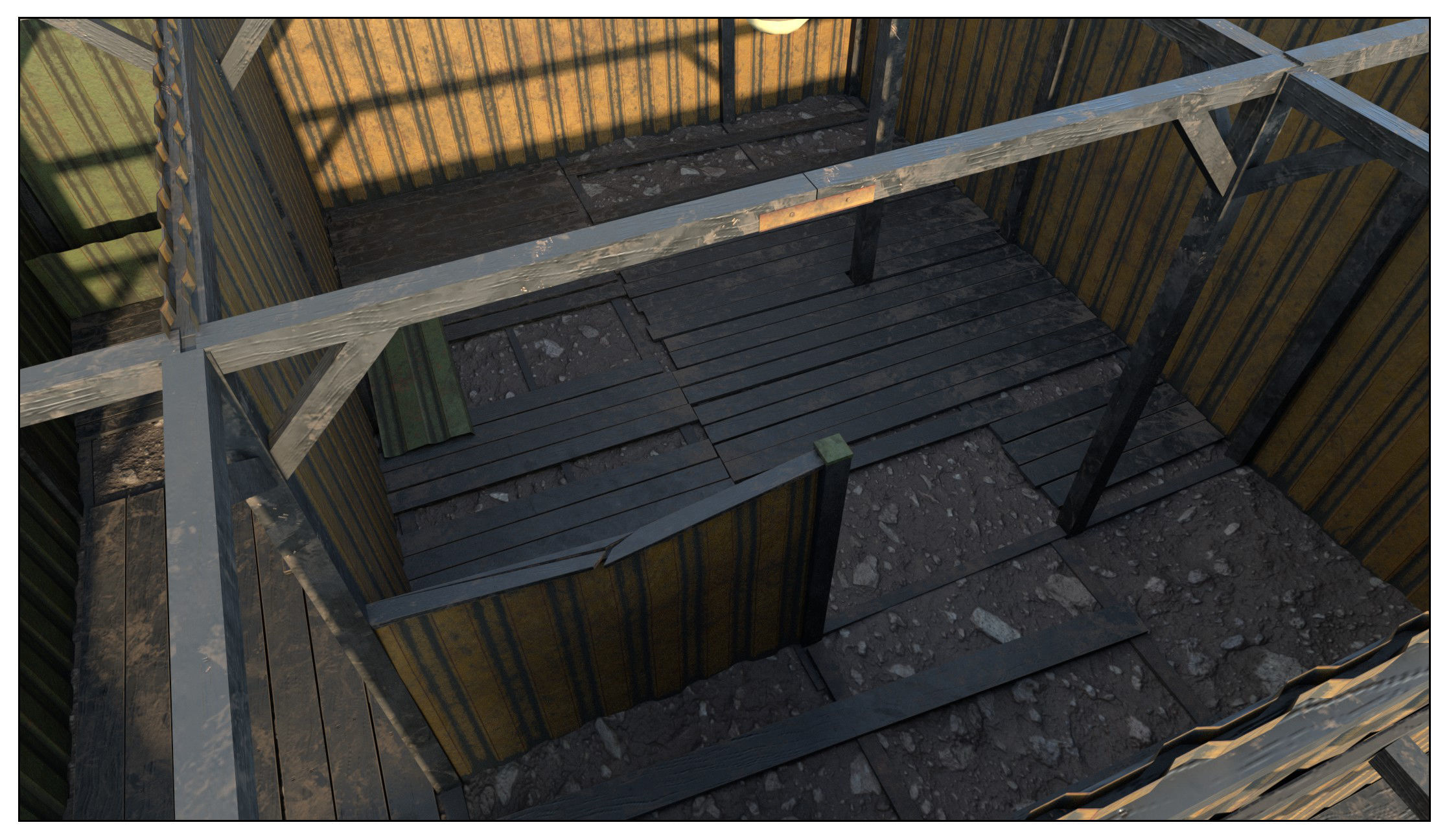Abandoned Shelter base 02 Low-poly 3D model_4