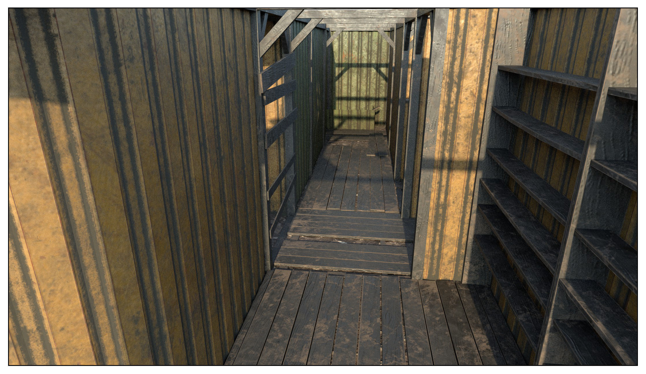 Abandoned Shelter base 02 Low-poly 3D model_6