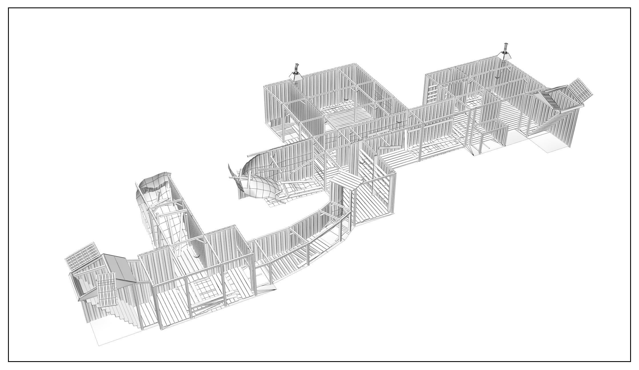 Abandoned Shelter base 02 Low-poly 3D model_8