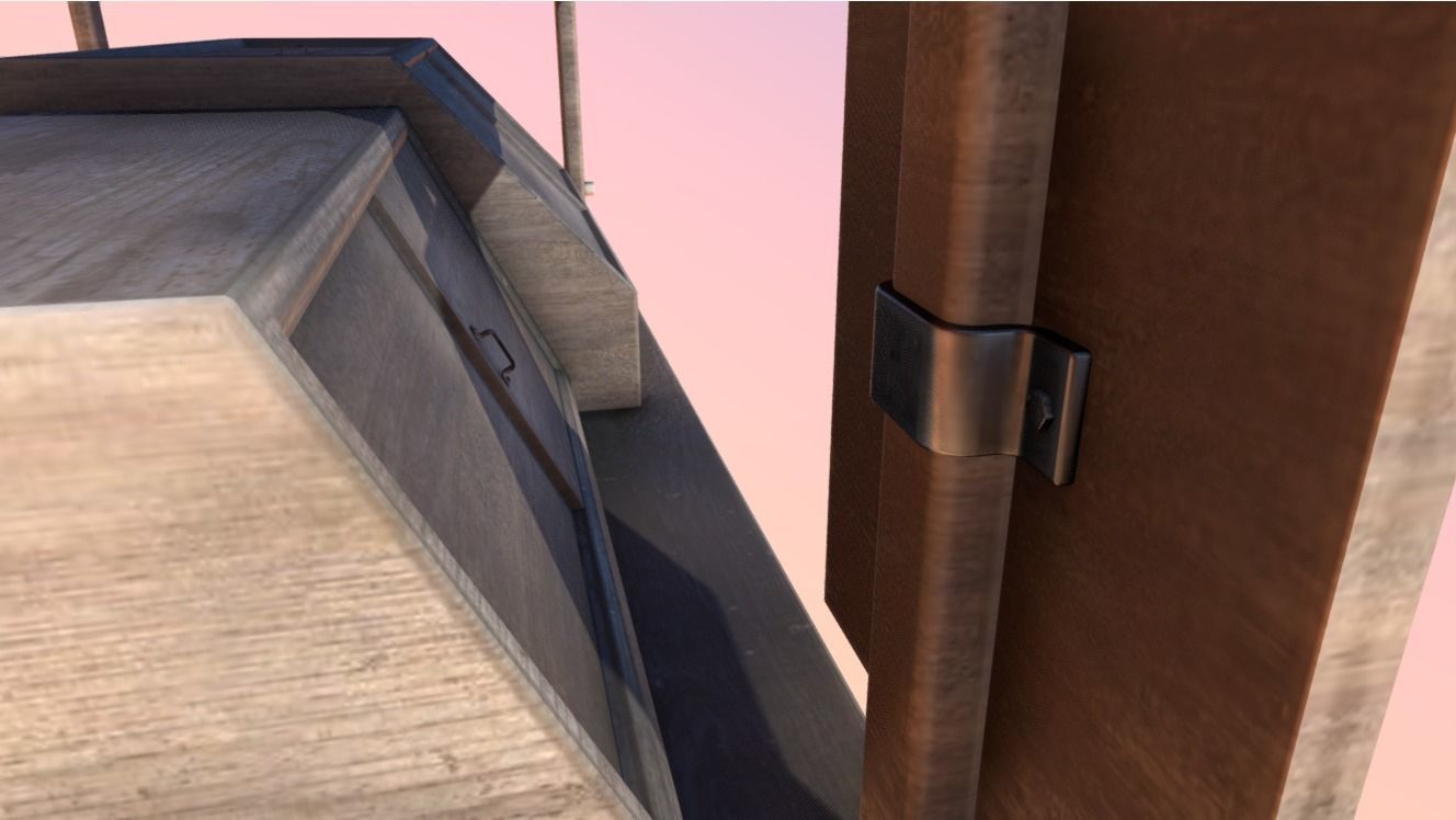 Wooden street food cart model with textures and UVs 3D model_1