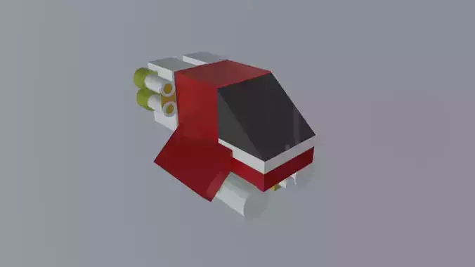 Toy Spaceship Low-poly 3D model