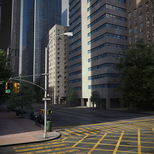 Realistic City R2 3D model 2