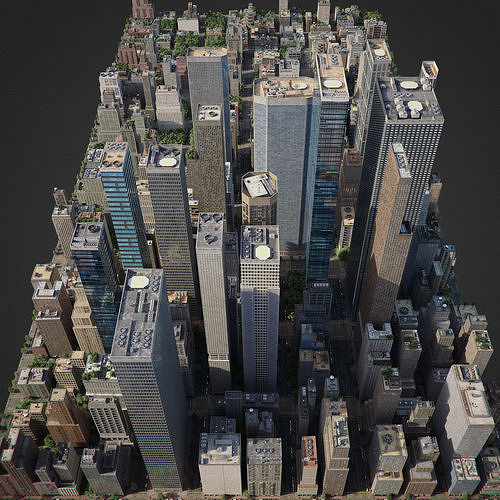 Realistic City R2 3D model 6