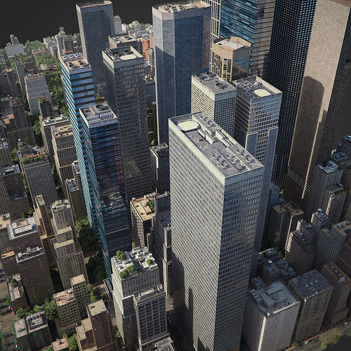 Realistic City R2 3D model 5