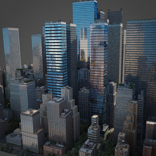 Realistic City R2 3D model 4