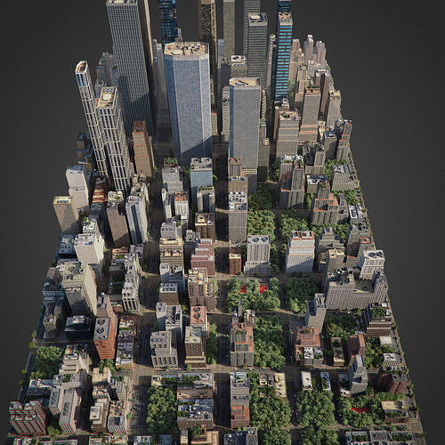 Realistic City R2 3D model 3