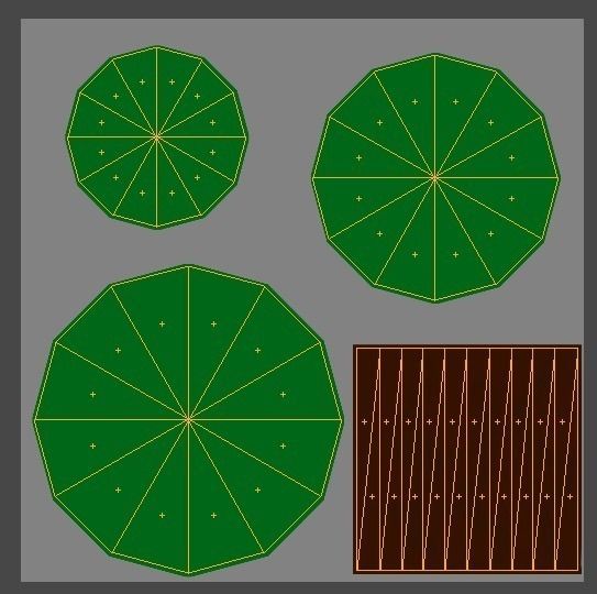 Small Pine Tree Low Poly Game Model Low-poly 3D model_2