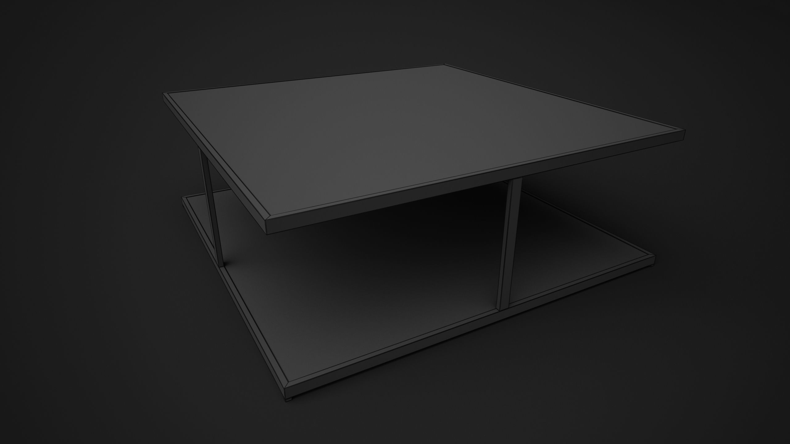 Coffee Table - Ann Modloft Low-poly 3D model_3