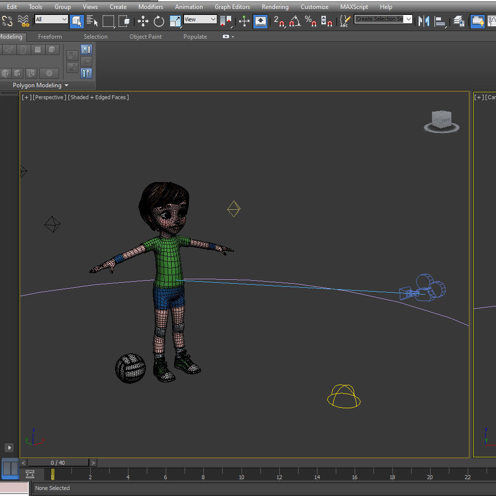 Volleyball Player Cartoon 3D model_15