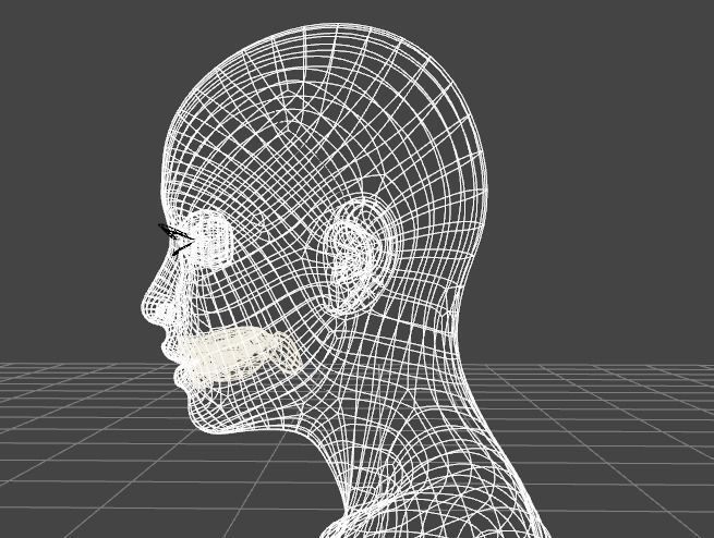 Girl Model woman with bald head 3D model_5