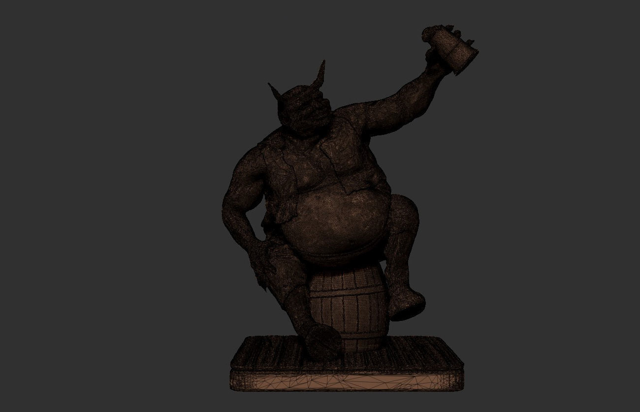 Devil sculpture for 3D print 3D print model_5