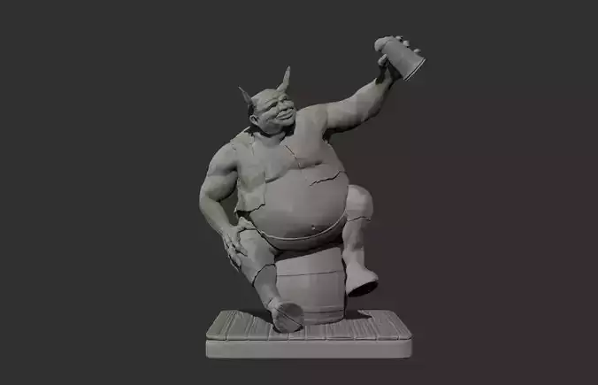 Devil sculpture for 3D print