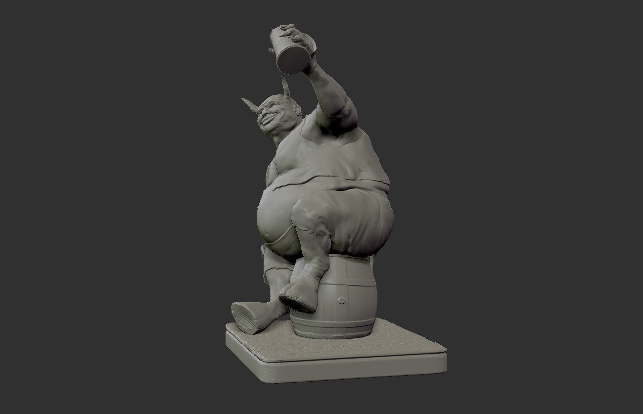 Devil sculpture for 3D print 3D print model_4