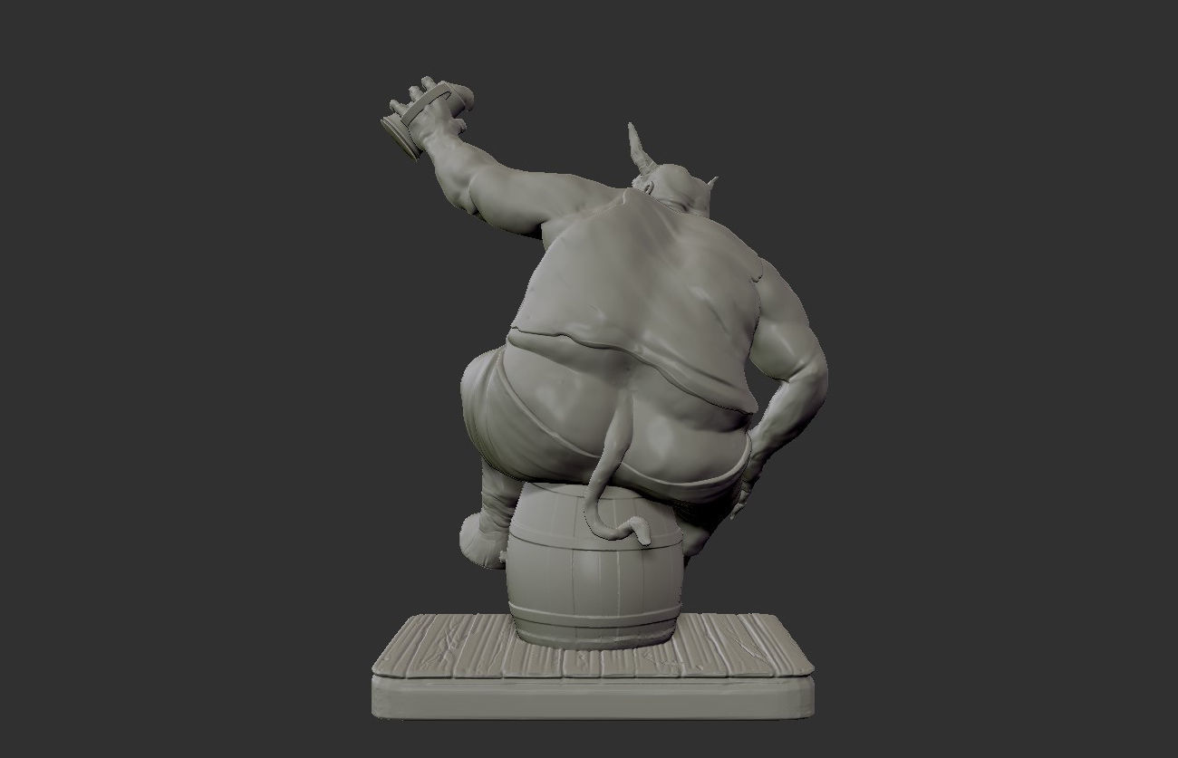 Devil sculpture for 3D print 3D print model_2