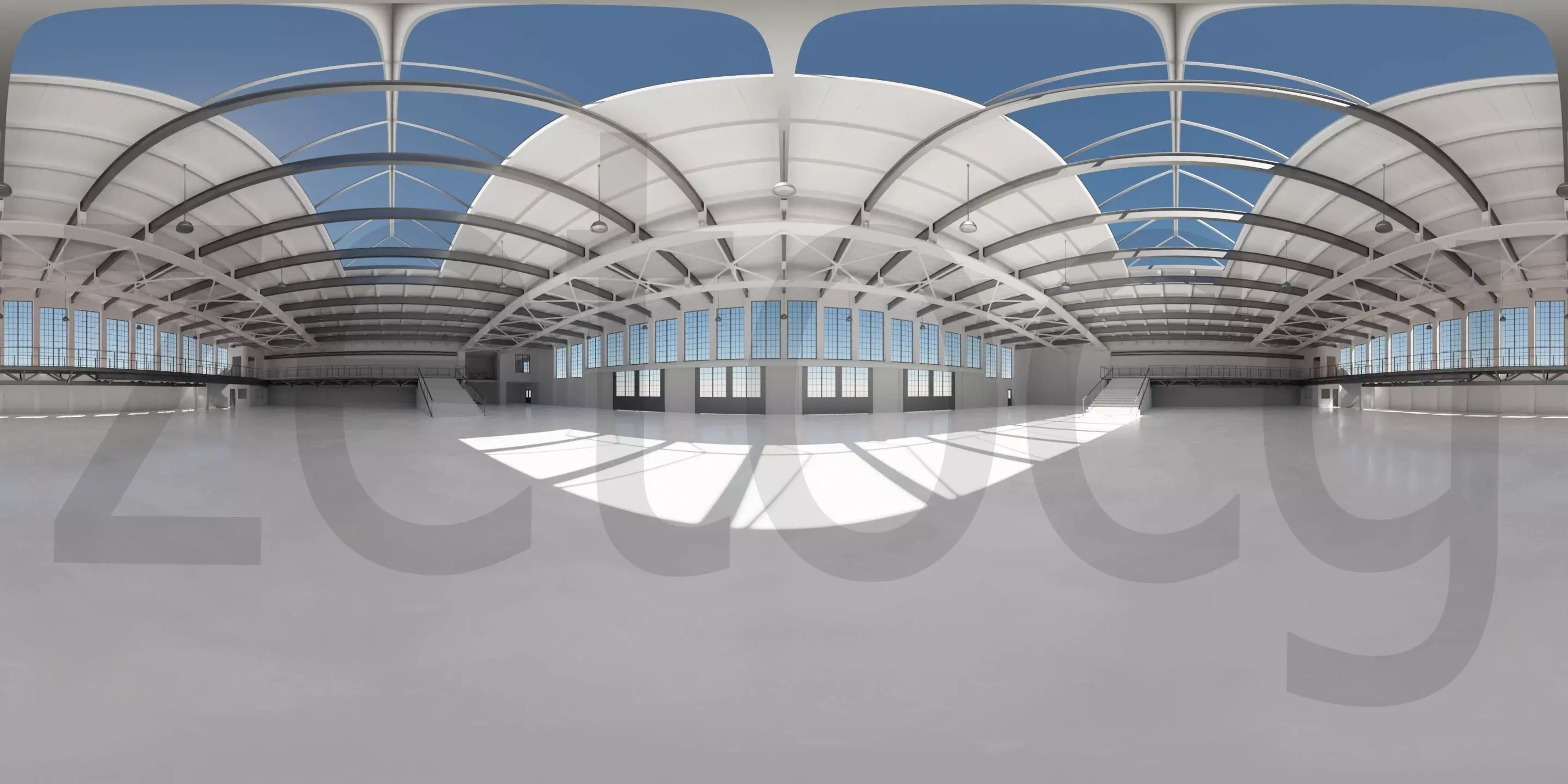 HDRI - Industrial Hangar Hall Interior 5 Texture_0