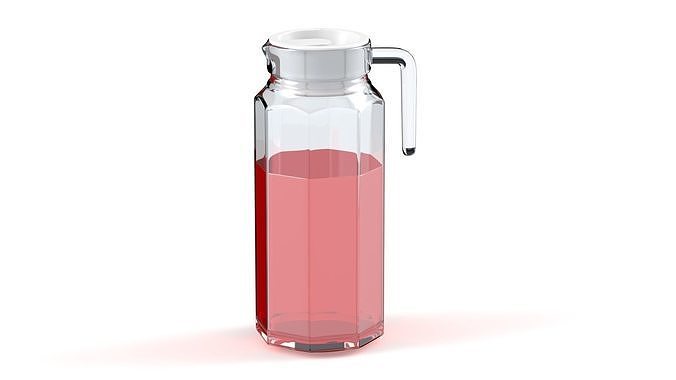 Jug and glass Low-poly 3D model 6