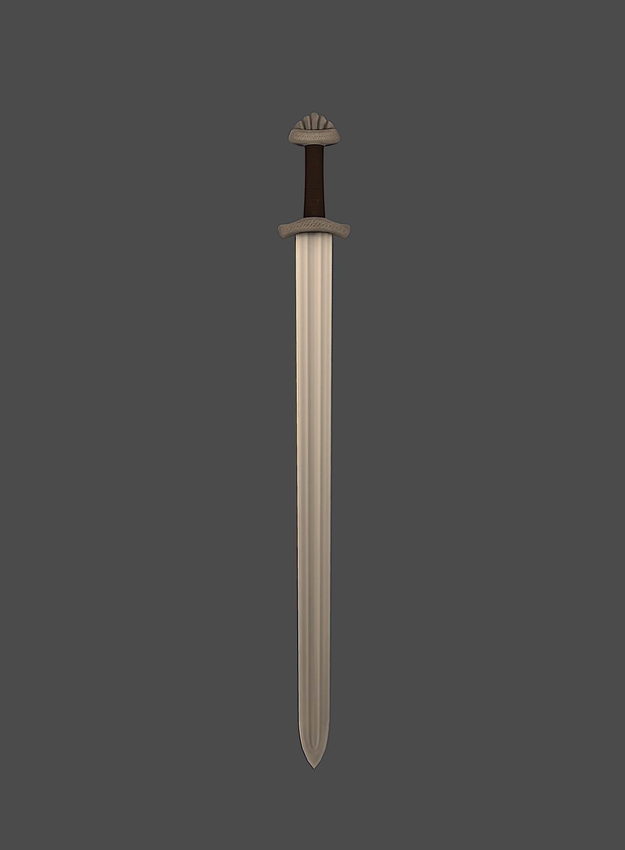 Viking Sword Low-poly 3D model_1