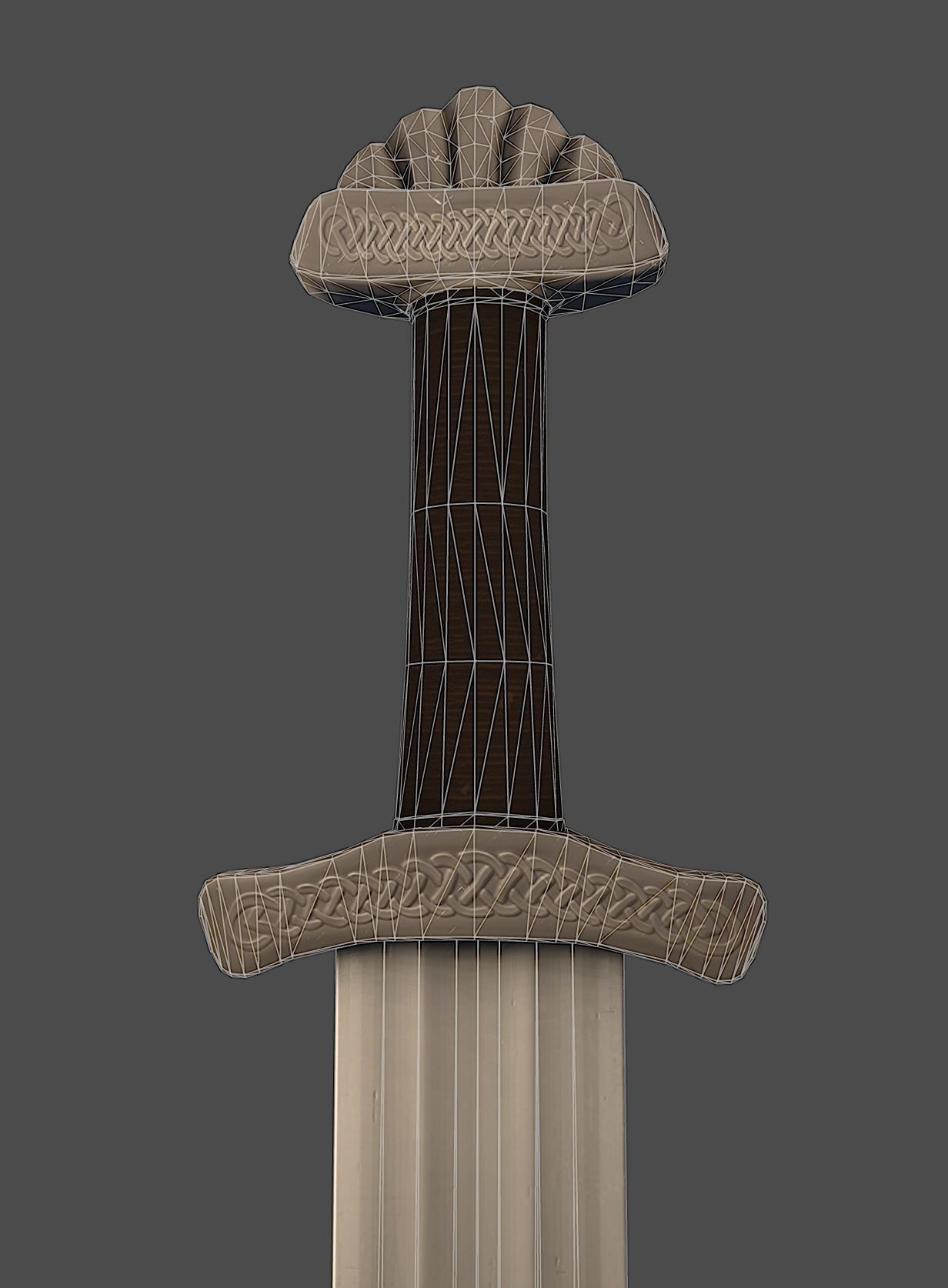Viking Sword Low-poly 3D model_2
