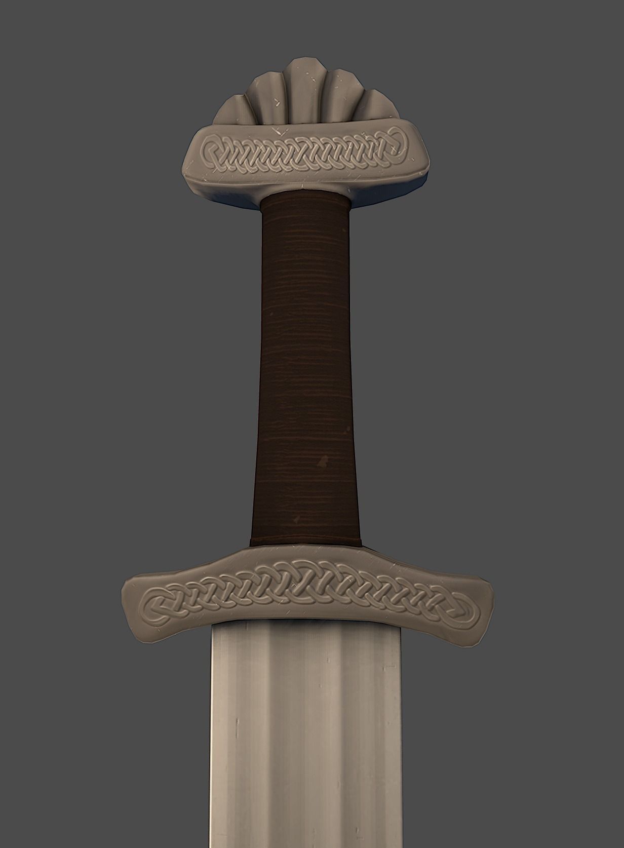 Viking Sword Low-poly 3D model_3